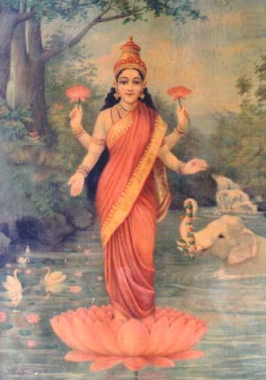 Raja Ravi Varma Lakshmi china oil painting image